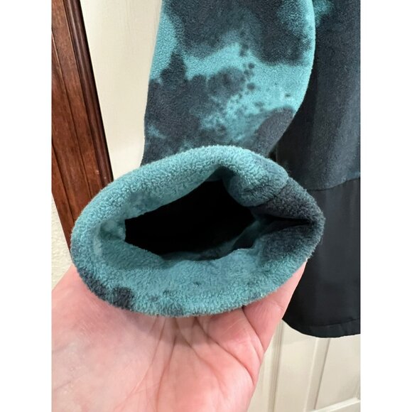 Montec Echo Hood FW20 Womens Fleece Pullover Hoodie Tie-Dye Green & Black S 100% - Picture 6 of 9